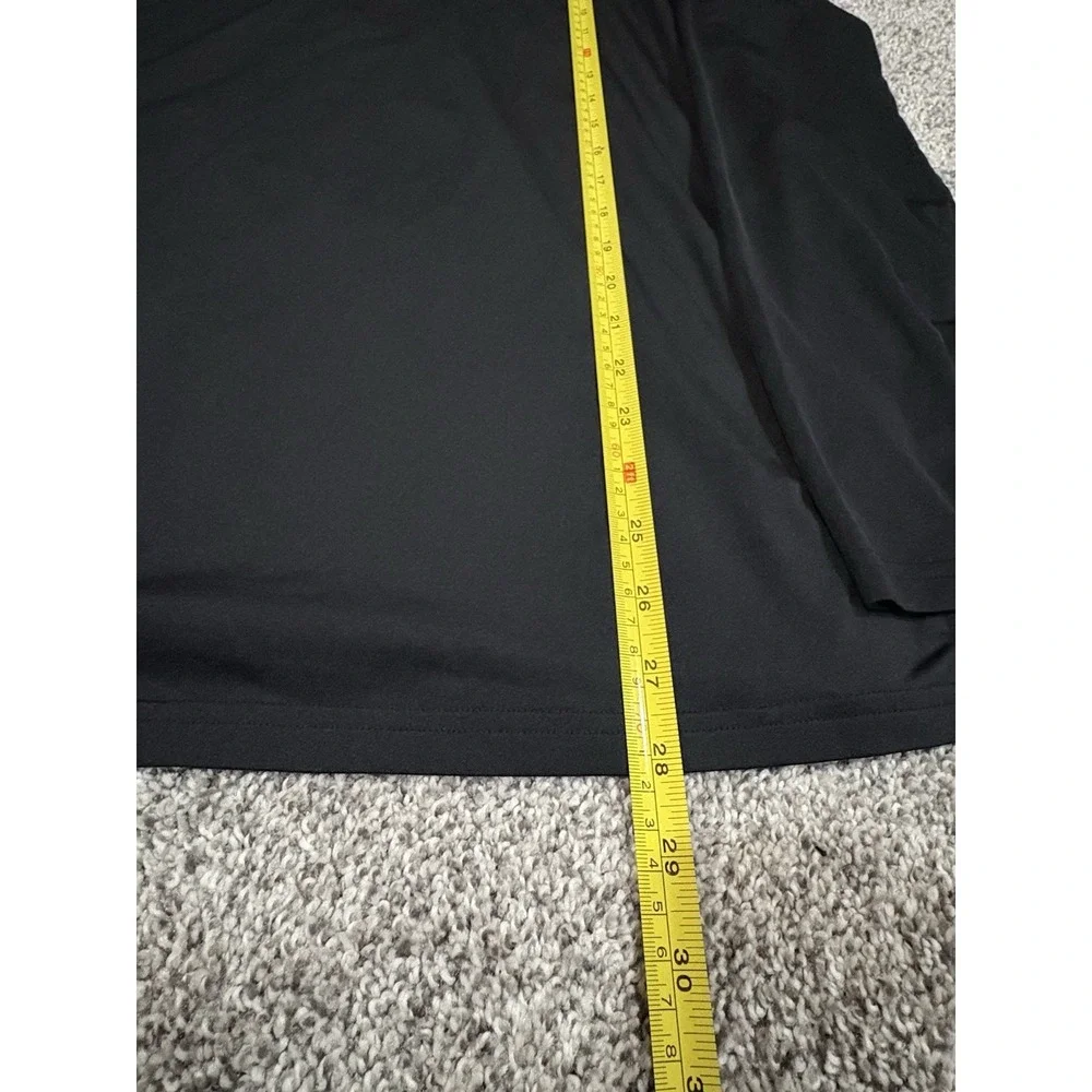 Nike Dri-FIT Fitted Long Sleeve Training Shirt Mens Large Black Crew Neck Swoosh - Picture 5 of 6